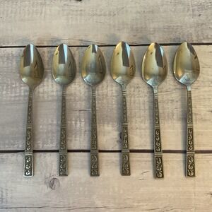 Riviera RIF4 Stainless Flatware Japan Set Of 6 Teaspoons MCM Vintage‎